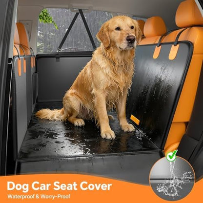Dog Car Seat Cover Hard Bottom, 400LBS Back Seat Extender for Dogs, Waterproof PU Leather Dog Hammock, Heavy Duty Dog Seat Protector for Car SUV Truck - Image 6