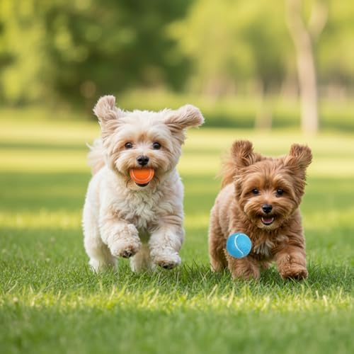 40 Pack Squeaky Mini Tennis Balls for Small Dogs, 1.57'' Interactive Dog Playing Balls, Colorful Easy Catching Dog Playing Fetch Ball, Elastic Puppy Tennis Ball, for Teething, Training, Throwing - Image 7