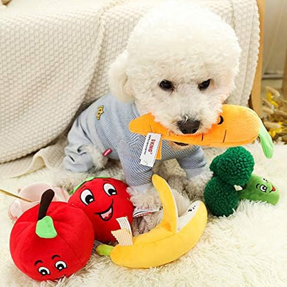 Squeaky Broccoli Plush Dog Toy