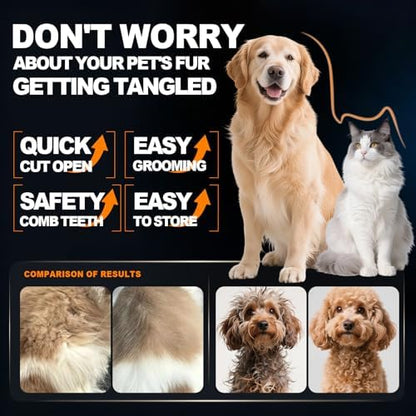 Penguin Double-Sided Dematting Comb for Dogs&Cats Undercoat Rake - Image 5