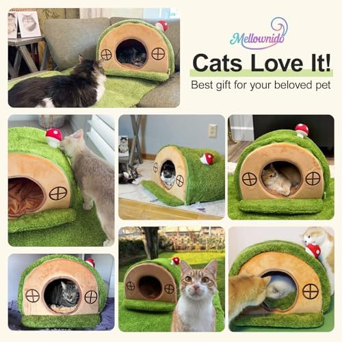 Cat House for Indoor Cats - Tree Hole Cat Bed Cave Hideaway - Image 4