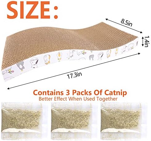 PatiencET 3 Pack Cat Scratcher Pad Recycle Corrugated Cat Scratching Pad - Image 4