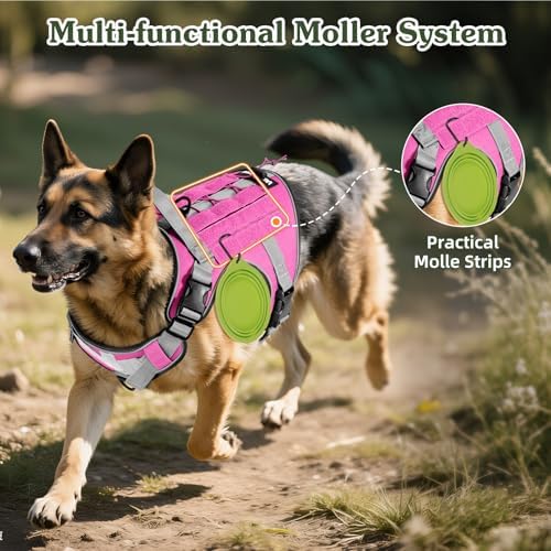 VavoPaw Heavy Duty Tactical Dog Harness for Large Dogs, No Pull Adjustable - Image 6