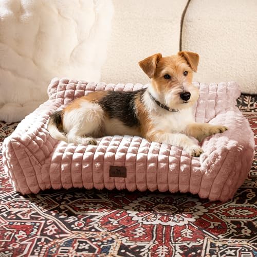 Cat Couch Bed with Fluffy Faux Rabbit Fur for Indoor Cats, 30 Inch by blunique