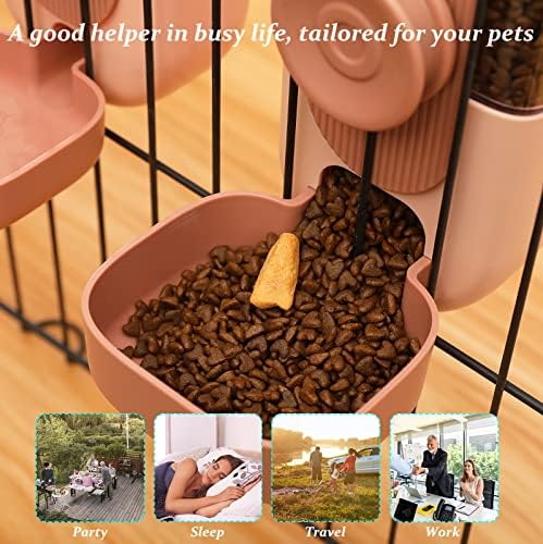 Rabbit Water Dispenser,Bunny Food Bowl,Ferret Feeders Water Bottle for Cage - Image 5