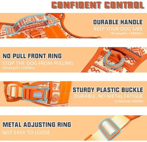 AUROTH Dog Harness for Small Medium Dogs, Tactical No Pull Dog Vest - Image 3