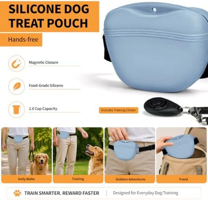 Silicone Dog Treat Pouch with Training Clicker - Image 2