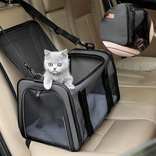 Cat Carrier - Portable Foldable Dog Pet Carrier, Soft-Sided Pet Bag up to 22 Lbs, Airline Approved Travel Puppy Carrier - Image 5