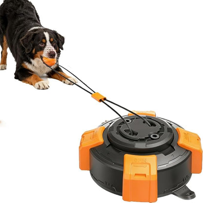Interactive Dog Toys Upgraded Strong Tug-of-War Dog Toy Mentally Stimulating Toys for Dog Tug of War Dog Toy for Aggressive Chewers Durable Puppy Molar Chew Toy with Teeth Cleaning Dog （Black-orange）