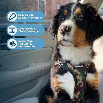 Best Pet Supplies Voyager Adjustable Step-in Flex Breathable Mesh Dog Harness for Small Medium Large Dogs Leash Set (Army Base), M - Image 5