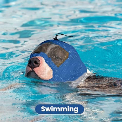 Nanaki Adjustable Shower Caps for Dogs Ear Covers for Bath, Shower Cap Reusable Waterproof, Dog Ear Muffs Snood Protection for Head Protection Hair Cap Bathing Grooming Swimming - Image 5
