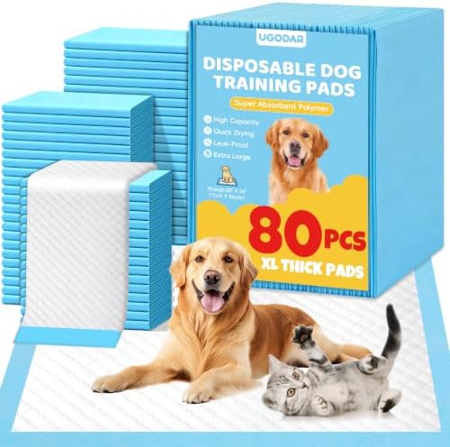 80 Count X-Large Puppy Pads, 28 x 34 in Heavy Duty Dog Pee Pads, Leak-Proof by Unknown