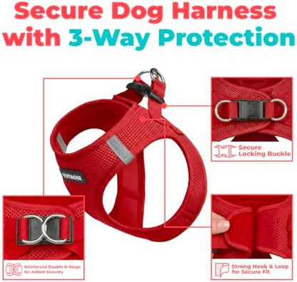 Voyager Step-in Air Dog Vest Harness - Red, XX-Small - Image 2