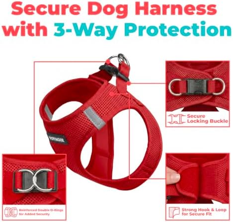 Voyager Step-in Air Dog Vest Harness - Red, XX-Small - Image 2