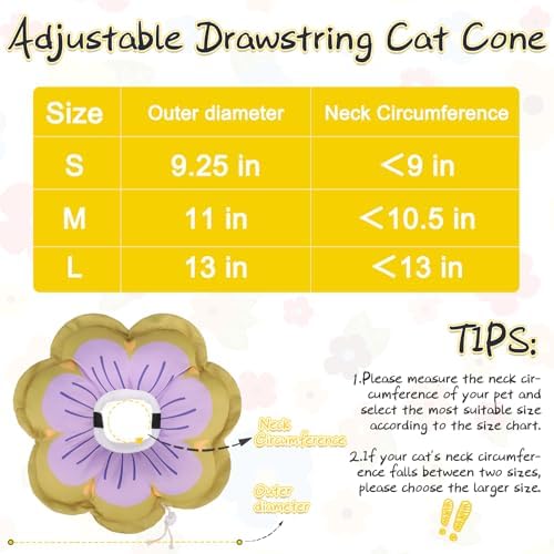 EXPAWLORER Cat Cone Collar Soft, Cat E Collar Recovery After Surgery to Stop Licking, Adjustable Waterproof Cute Neck Elizabethan Pet Kitten Puppy Donut Pillow for Cats Puppy Wound Healing, Greens - Image 2