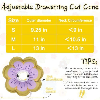 EXPAWLORER Cat Cone Collar Soft, Cat E Collar Recovery After Surgery to Stop Licking, Adjustable Waterproof Cute Neck Elizabethan Pet Kitten Puppy Donut Pillow for Cats Puppy Wound Healing, Greens - Image 2
