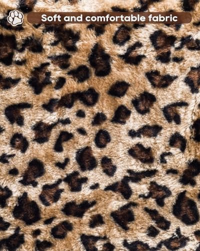 SYANDLVY Small Leopard Print Cat Tree with Perch for Indoor Cats, Cat Tower with Scratching Post, Modern Activity House for Large Cats, Condo with Board, Kittens Cave - Image 5