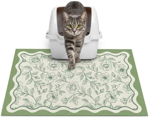 Glittme Cat Litter Mat, 24"x15" Non-Slip Washable Trapping Mat for Cats by Glittme