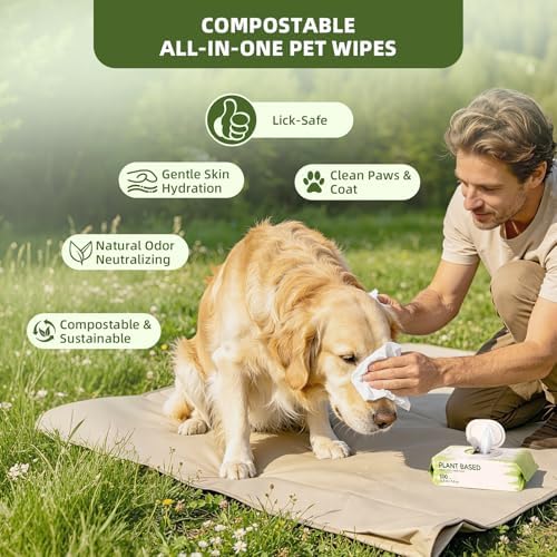 IMMHABI 600 Count Dog Wipes, Unscented Plant-Based Hypoallergenic Pet Wipes for Paws, Butt, and Anal Gland Care, Cleansing & Deodorizing for Puppies and Cats - Image 3
