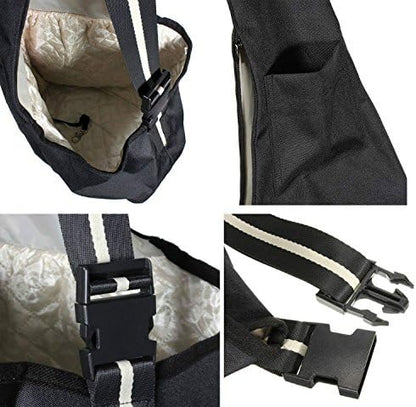 Pet Dog Puppy Cat Carrier Bag Oxford Cloth Sling Dog Doggy Cat Carrier Single Shoulder Bag-Large,Black - Image 3