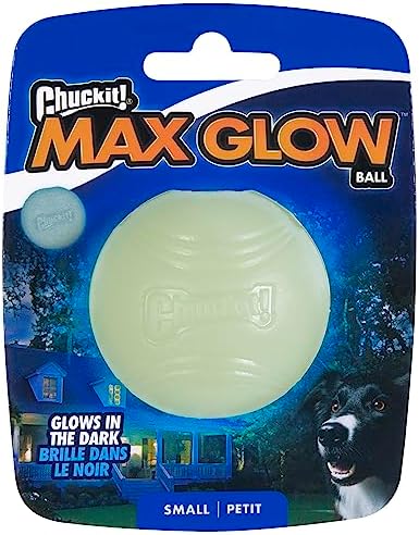 Chuckit! Glow in the Dark Bouncy Balls - Ball for Dogs, Chuckit Dog Toy, Max Glow Balls - Small, 2 Inch, Pack of 1 by Chuckit