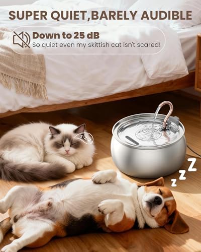 Stainless Steel Cat Water Fountain, SwanNeck Multi-Pet Dispenser - Image 3