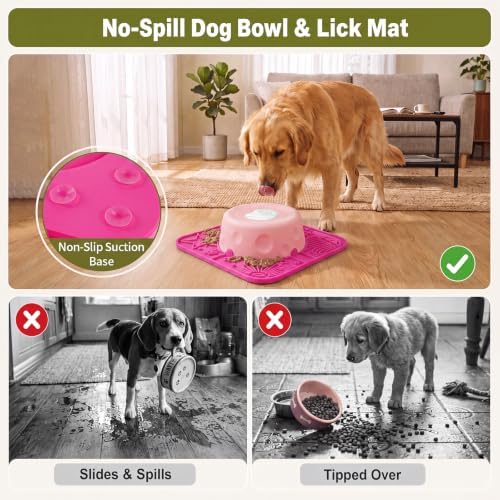 Pezluxe Slow Feeder Dog Bowls & Lick Mat,Dog Licking Bowl with Rolling Ball - Image 5