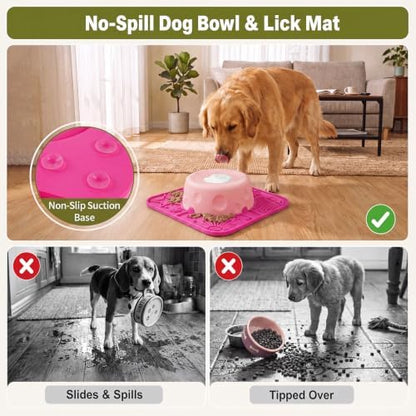 Pezluxe Slow Feeder Dog Bowls & Lick Mat,Dog Licking Bowl with Rolling Ball - Image 5