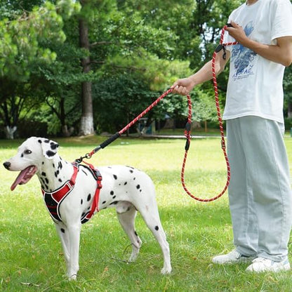 Cymiler Hands Free Dog Leash, 8 Ft Reflective Cross-Body Pet Rope Leashes with Sponge Handle, Heavy Duty Nylon, for Running, Hiking, Training, Waist Leash for Small Medium Large Dogs (Red) - Image 6