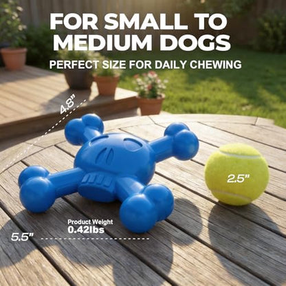 Dog Chew Toys for Aggressive Chewers, Durable Nylon Tough Chew Toy for Small & Medium Dogs, Bacon Flavor Skull Dog Toy to Keep Dogs Busy Indoors, Helps Reduce Boredom - Image 5