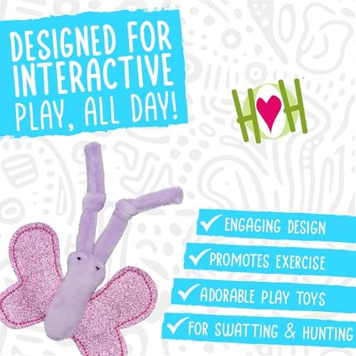 HuggleKats Cat Toys - Kitten Toys for Bored Indoor Cats, Perfect for Moving, Exercise, Biting & Chewing - Bindies (2 Pack) - Image 2