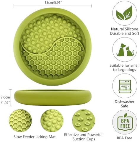 Dog Lick Bowl, Non-Slip Lick Mat Slow Feeder for Dogs & Cats - Image 2