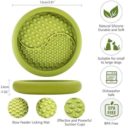 Dog Lick Bowl, Non-Slip Lick Mat Slow Feeder for Dogs & Cats - Image 2