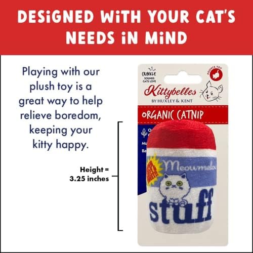 Huxley & Kent Plush Cat Toy | Meowmellow Stuff | Snack Attack Strong Catnip Filled Cat Toy | Plush Interactive Kitten and Cat Toy with Catnip and Crinkle | Kittybelles - Image 3