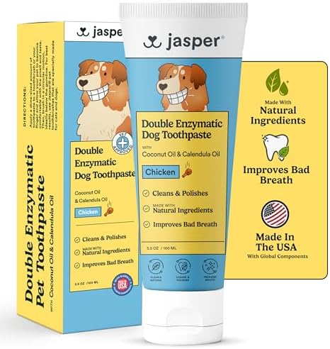 Jasper Dog Toothpaste Double Enzymatic, Chicken Flavor 3.5oz by OralWellnessforPets