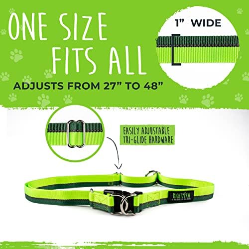 Mighty Paw Hands Free Dog Leash | Bungee Waist Leash for Dog Walking. Pet Running Hands Free Tether for Large, Medium & Small Breeds. Pet Waist Belt (36" - 48") Up to 150 lbs - Green - Image 5