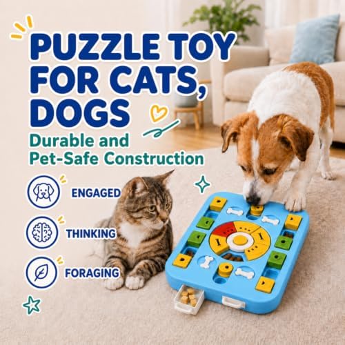 Interactive Cat Puzzle Toy, Maze Slow Feeder, 15.4 in - Image 4