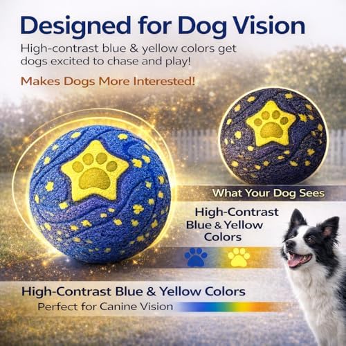 Interactive Dog Ball Toy for Medium & Large, Automatic Moving TPU - Image 3