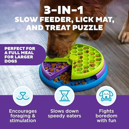Outward Hound Nina Ottosson Lickin’ Layers 3-in-1 Dog Toy Treat Puzzle, 10" - Image 2