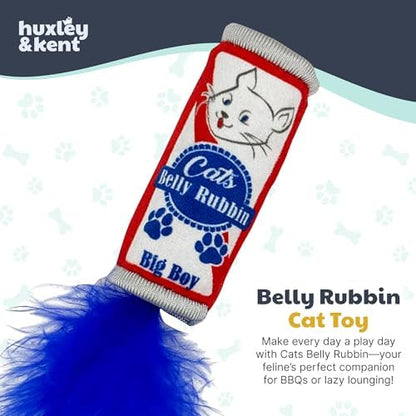 Huxley & Kent Plush Crinkle Catnip Cat Toy, Cats Belly Rubbin - Image 2