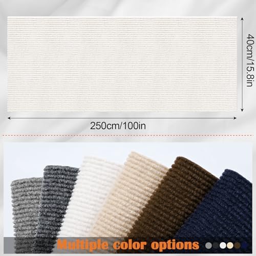 Cat Scratch Furniture Protector - 100" x 15.8" Trimmable Self-Adhesive Cat Claws Scratching Pads, DIY Climbing Couch Protector for Scratch Post Cats Tree Replacement Indoor (Cream White) - Image 2
