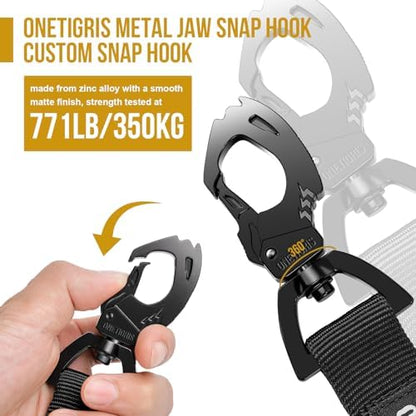 OneTigris Tactical Bungee Leash with 2 Handles Quick Release (Black) - Image 2
