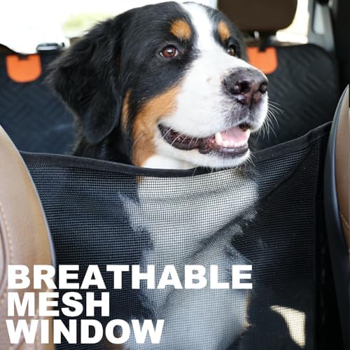 Dog Car Seat Cover, 600D Heavy Duty Waterproof Pet Back Seat Extender with Hard Bottom, Nonslip Scratch Proof Dog Hammock, Machine Washable Car Protector for Cars Trucks SUVs - Image 6