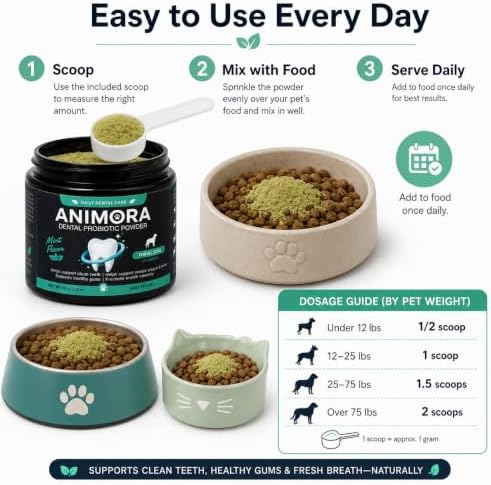 animora Dog Dental Powder, Oral Care Breath Freshener, 60g - Image 5