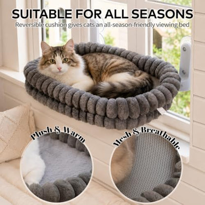 CHEERPALS Cloud Cat Window Perch for Indoor Cats Hammock Bed Foldable - Image 2