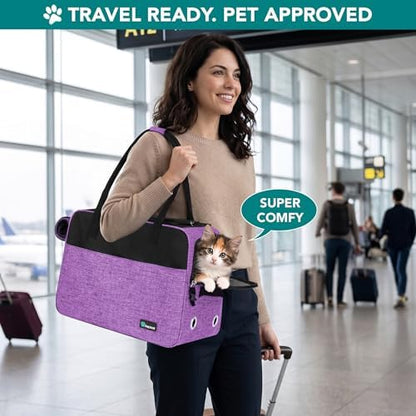 PetAmi Small Dog Purse Carrier with Pockets, Airline Approved, Purple - Image 5