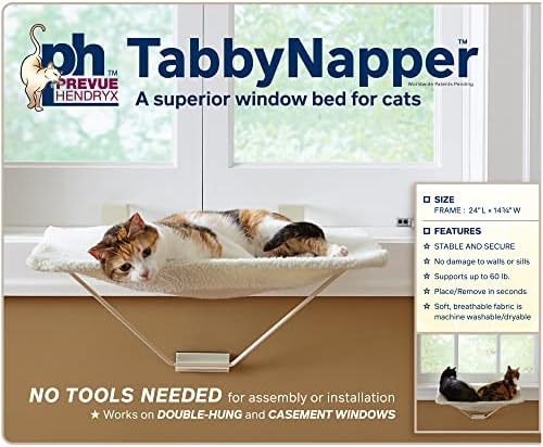Prevue Pet Products TabbyNapper Easy Mount Cat Hammock Bed Perch for Window, No Tools Needed - Image 2