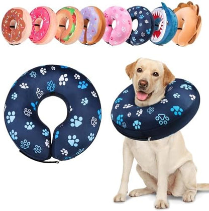 BEAUTYZOO Dog Cone Collar Alternative After Surgery,Pet Neck Donut E‑Collar by BEAUTYZOO