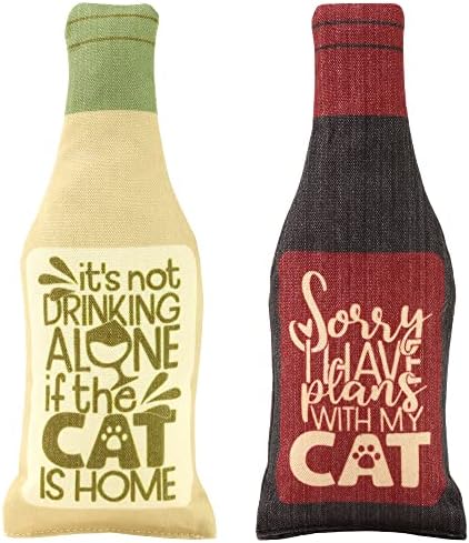 Wine Bottle Catnip Toys for Cats and Kittens Plush Wine Bottle - Funny Cat Toy Moscato and CATbernet - Cat Nip Toy for Wine Drinking Cat Moms and Dads - Image 4