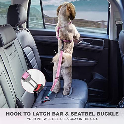 IOKHEIRA Dog Seatbelt - Adjustable Reflective Bungee Harness with Aluminum Swivel Carabiner - Image 7